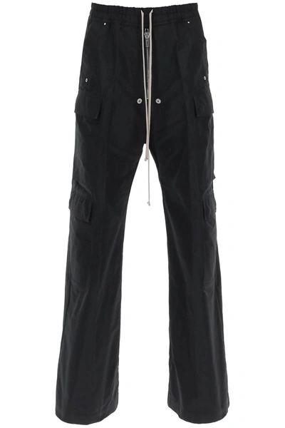 Shop Rick Owens Cargo Pants In Faille Men In Black