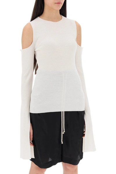 Shop Rick Owens Sweater With Cut-out Shoulders Women In Multicolor