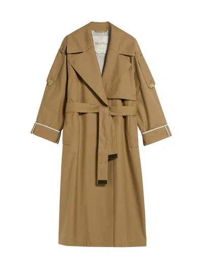 Shop Max Mara The Cube Trench In Nude & Neutrals