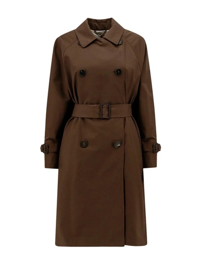 Shop Max Mara The Cube Trench In Brown