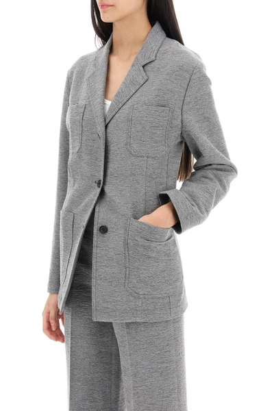 Shop Totême Toteme Deconstructed Single-breasted Blazer Women In Gray