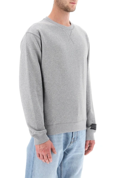 Shop Valentino Garavani Melange Cotton Sweatshirt Men In Gray
