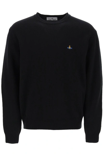 Shop Vivienne Westwood Alex Merino Wool Sweater Men In Black