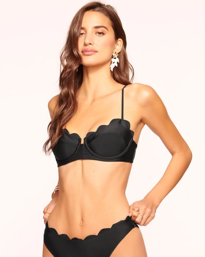 Shop Ramy Brook Leyla Scalloped Underwire Bikini Top In Black