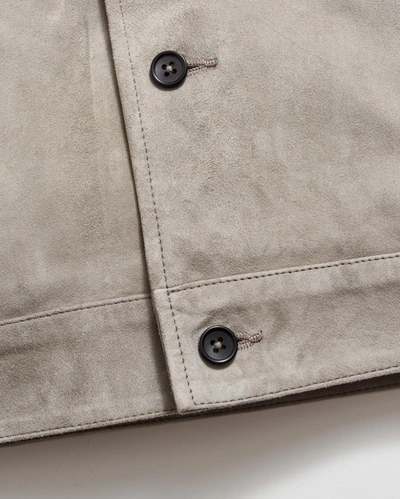 Shop Billy Reid Patch Pocket Suede Jacket In Grey