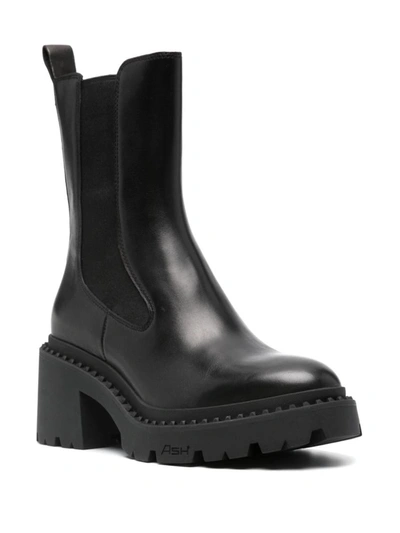 Shop Ash Nico Stud Leather Chelsea Boots In Black