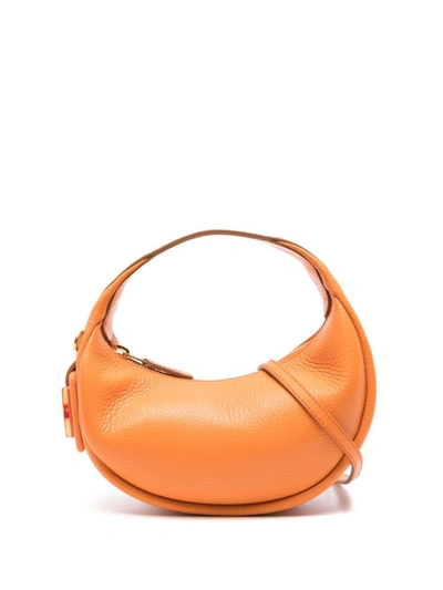 Shop Hogan H-bag Leather Crossbody Bag In Orange
