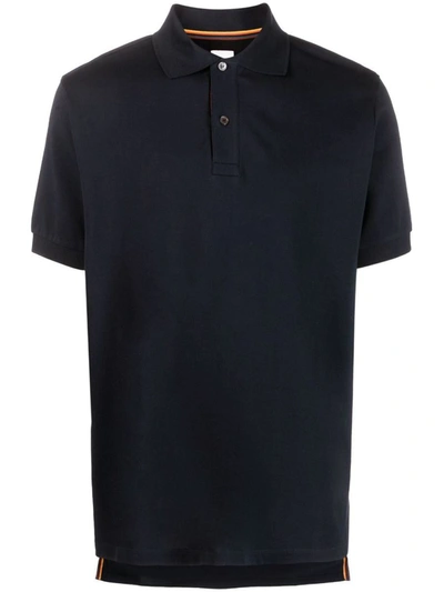 Shop Paul Smith Artist Stripe Cotton Polo Shirt In Blue