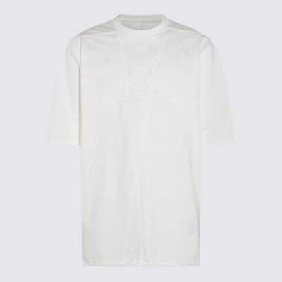 Shop Rick Owens Drkshdw White Cotton T-shirt In Milk