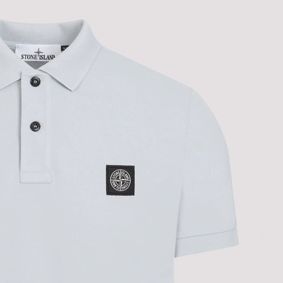 Shop Stone Island Cotton Polo In Blue