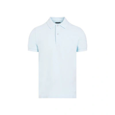 Shop Tom Ford Tennis Piquet Polo Shirt Tshirt In Blue