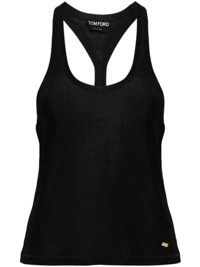 Shop Tom Ford Jersey Tank Top In Black