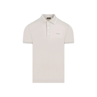Shop Zegna Polo In Nude & Neutrals