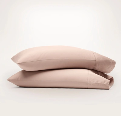 Shop Boll & Branch Organic Signature Hemmed Pillowcase Set In Dusty Rose