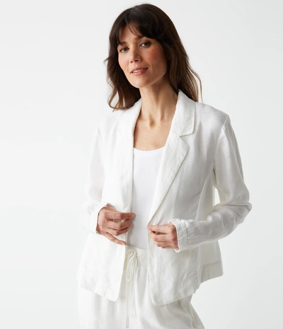 Shop Michael Stars Pearson Linen Blazer In White