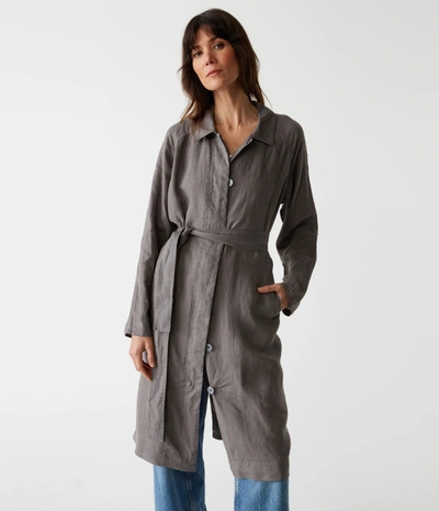 Shop Michael Stars Belinda Linen Coat In Oxide
