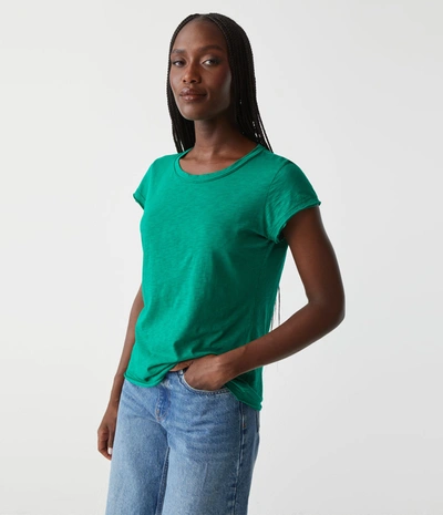 Shop Michael Stars Trudy Supima Tee In Kelly