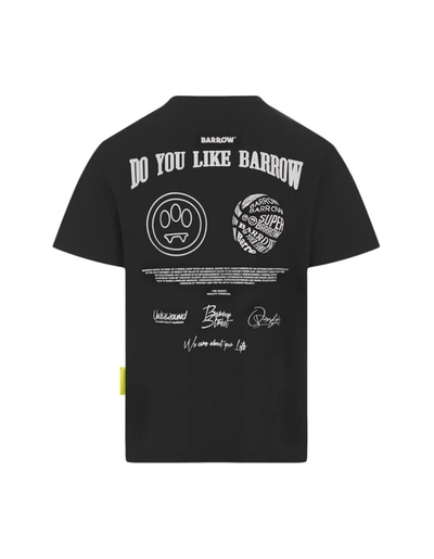 Shop Barrow T-shirt With Front And Back Print In Black