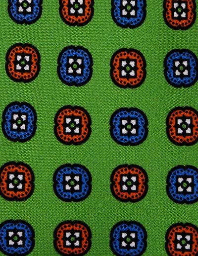 Shop Kiton Tie With Pattern In Green