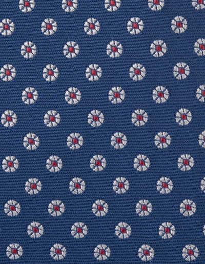 Shop Kiton Night Tie With Daisies In Blue