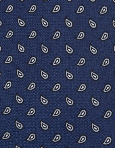 Shop Kiton Tie With Drops Pattern In Blue