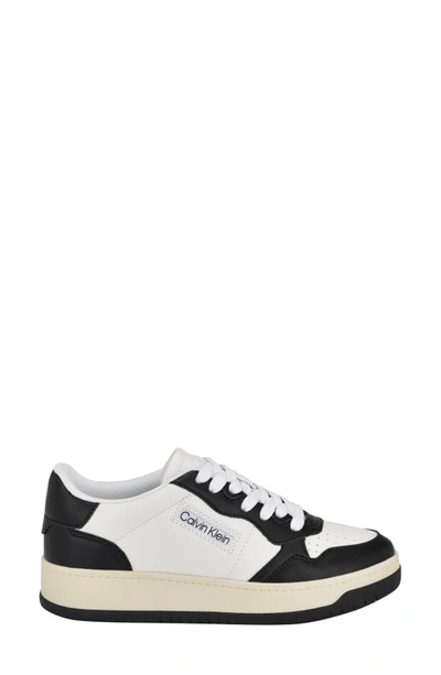 Shop Calvin Klein Rhean Sneaker In White/ Black Multi