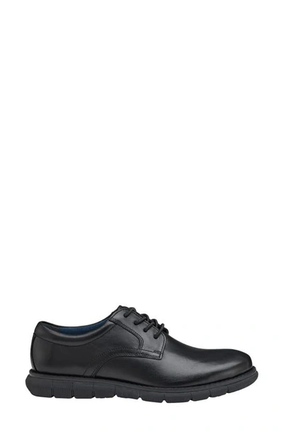 Johnston & Murphy Kids' Holden Plain Toe Oxford Shoe In Black Full Grain