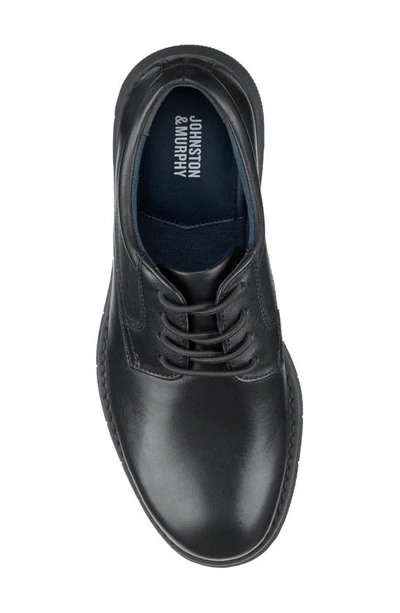 Johnston & Murphy Kids' Holden Plain Toe Oxford Shoe In Black Full Grain