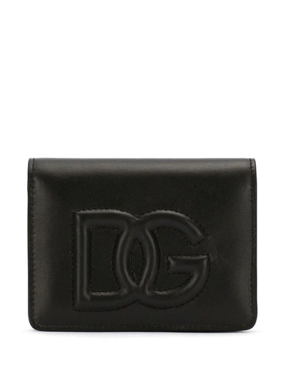 Shop Dolce & Gabbana Wallet With Embossed Logo In Black