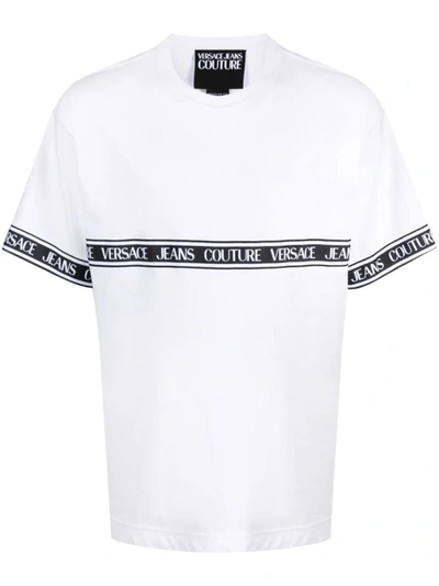 Shop Versace Jeans Couture Tape T-shirt Clothing In White