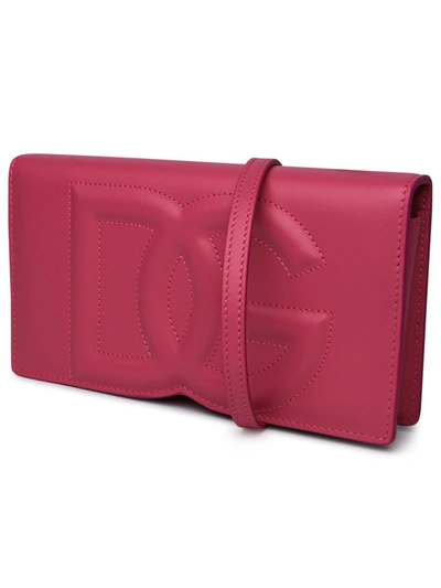 Shop Dolce & Gabbana Fuchsia Leather Bag In Fucsia