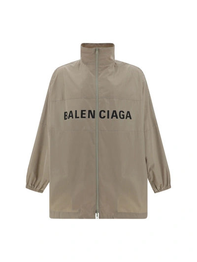 Shop Balenciaga Jacket In Beige