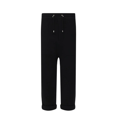 Shop Balmain Cotton Logo Pants In Black