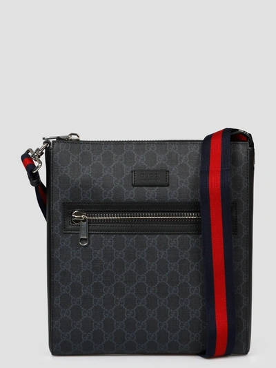 Shop Gucci Gg Messenger Bag In Black