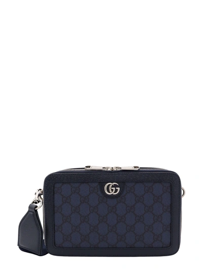 Shop Gucci Ophidia Gg Shoulder Bag In Blue