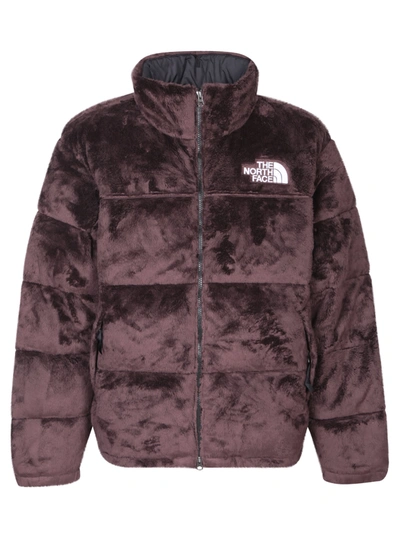 Shop The North Face Versa Velour Nuptse Brown Jacket