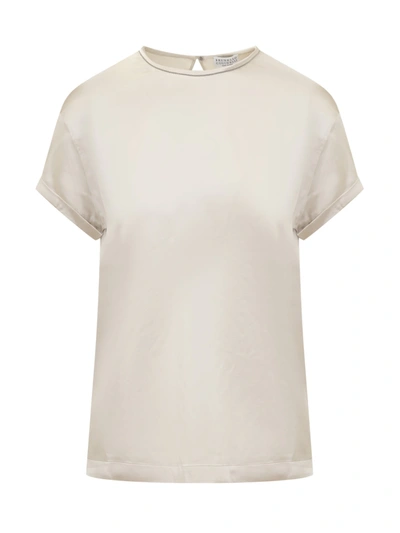 Shop Brunello Cucinelli Monile T-shirt In Warm White