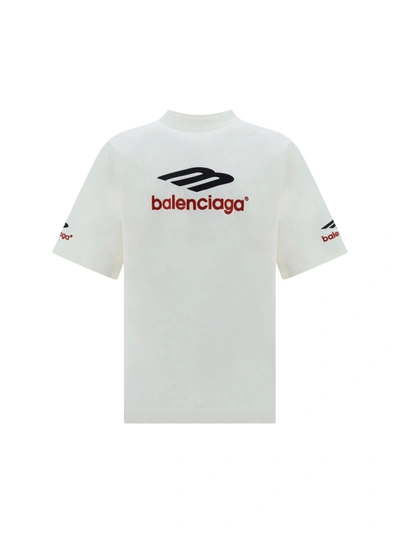 Shop Balenciaga T-shirt In White/black/red