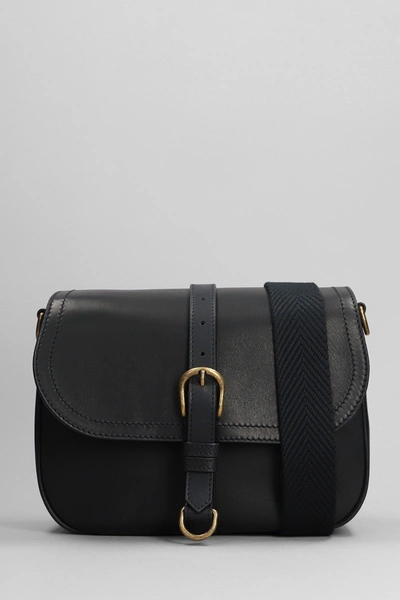 Shop Golden Goose Sally Shoulder Bag In Black Leather