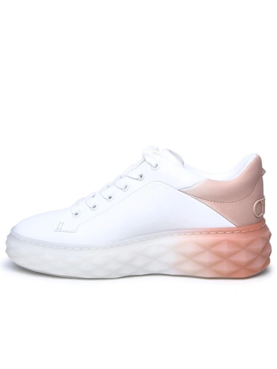 Shop Jimmy Choo White Leather Sneakers
