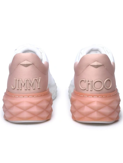Shop Jimmy Choo White Leather Sneakers