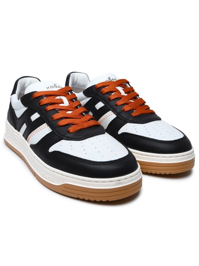 Shop Hogan Multicolor Leather Sneakers In White