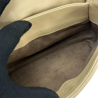 Shop Bottega Veneta Intrecciato Beige Leather Shoulder Bag ()