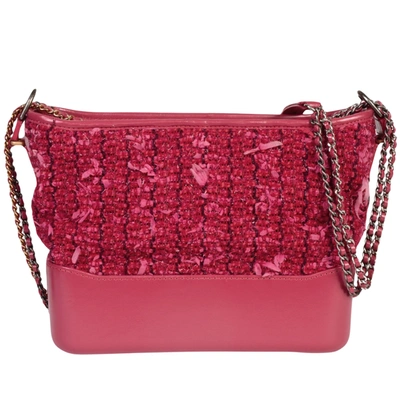 Pre-owned Chanel Gabrielle Red Tweed Shoulder Bag ()