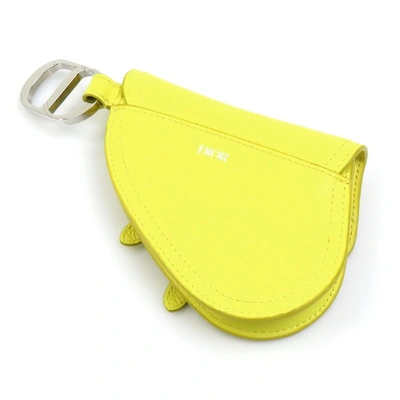 Shop Dior Yellow Leather Clutch Bag ()