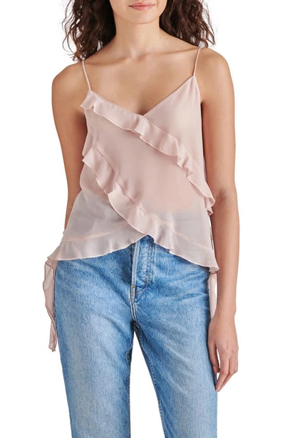 Shop Steve Madden Sal Ruffle Top In Rose Taupe