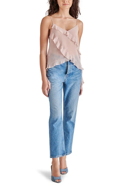 Shop Steve Madden Sal Ruffle Top In Rose Taupe
