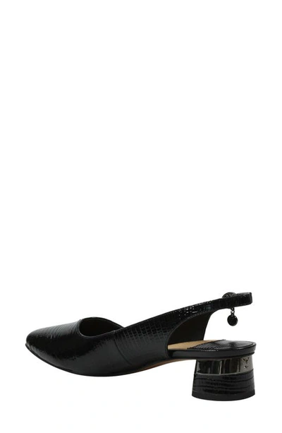 J. Reneé Taveta Slingback Pump In Black Lizard Print