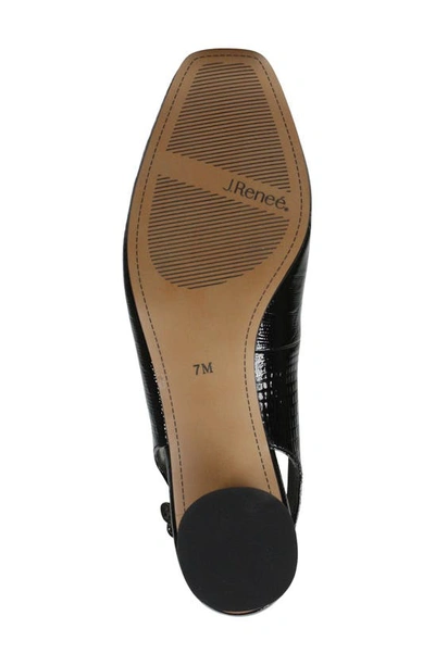 J. Reneé Taveta Slingback Pump In Black Lizard Print