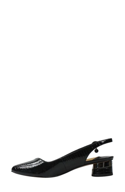 J. Reneé Taveta Slingback Pump In Black Lizard Print